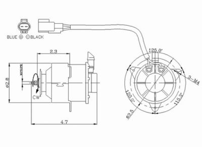 TYC Engine Cooling Fan Motor, FQPX-TYC-630280