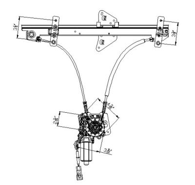 TYC 660544 Power Window Motor & Regulator Assembly – Rear Left-Side For 2000-2006 Chevrolet Tahoe, OE Spec Fit & Performance