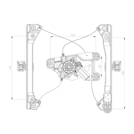 TYC Power Window Motor and Regulator Assembly 2012 Chevrolet Equinox V6 2012 GMC Terrain V6 FQPX-TYC-660583 Engine Performance