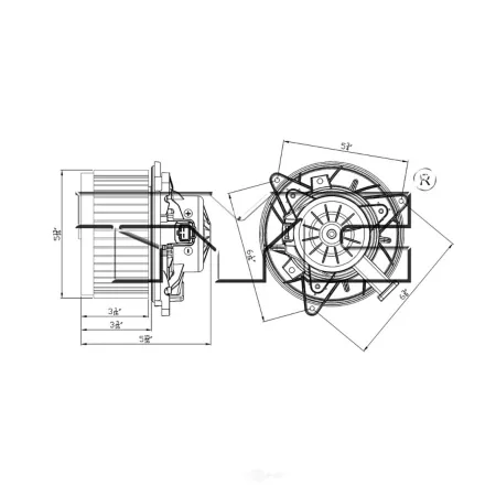 TYC HVAC Fan Motor FQPX-TYC-700269 Automotive Heating & Cooling Parts