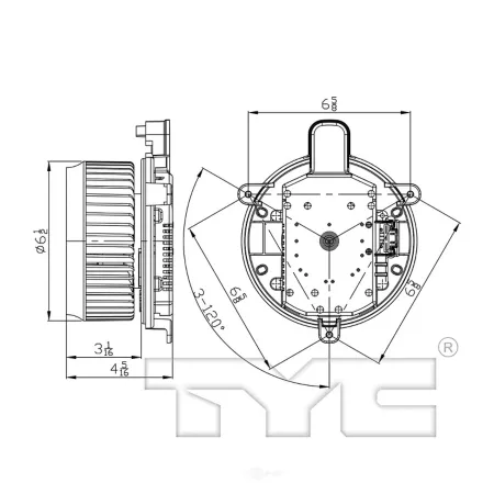 TYC HVAC Fan Motor FQPX-TYC-700298 Automotive Heating & Cooling Parts