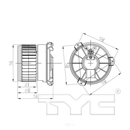 TYC HVAC Fan Motor FQPX-TYC-700303 Automotive Heating & Cooling Parts