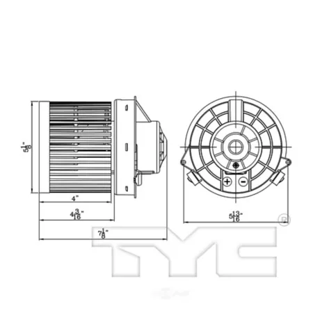 TYC HVAC Fan Motor FQPX-TYC-700304 Automotive Heating & Cooling Parts