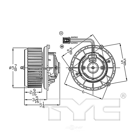 TYC HVAC Blower Motor, FQPX-TYC-700307