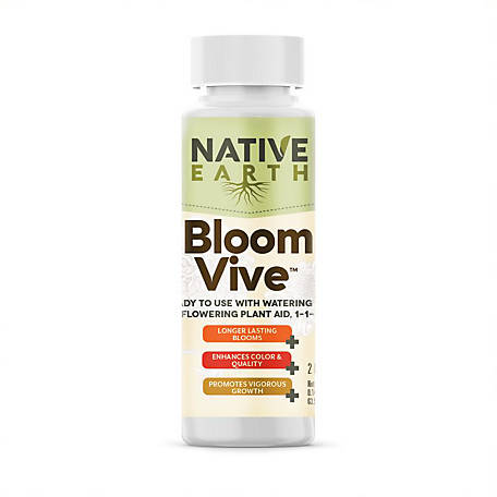 Native Earth BloomVive Fertilizer, 1-1-.75, Flowering Aid, Soil Enhancer, Stress Relief, Flowering Plants, Trees, Shrubs, 2 oz