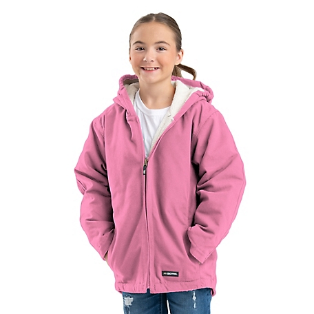 Berne Girl's Softstone Duck Sherpa-Lined Hooded Coat