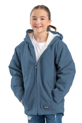 Berne Girl's Softstone Duck Sherpa-Lined Hooded Coat