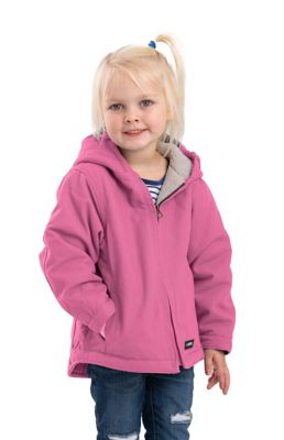 Berne Toddler Girls' Softstone Duck Sherpa-Lined Hooded Coat