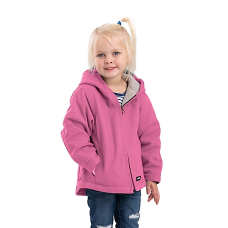 Berne Toddler Girls' Softstone Duck Sherpa-Lined Hooded Coat