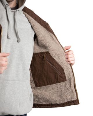 Image showing  Men's Heartland Sherpa-Lined Washed Duck V-Neck Vest