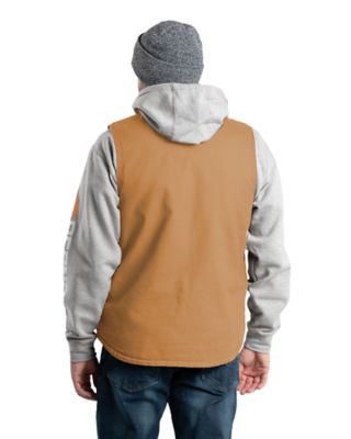 Image showing  Men's Heartland Sherpa-Lined Washed Duck V-Neck Vest