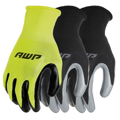 AWP 3 Pair Nitrile Coated Gloves