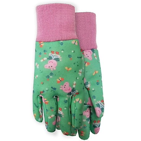Midwest Gloves Peppa Pig Tricot Lined Jersey Gloves, 1 Pair
