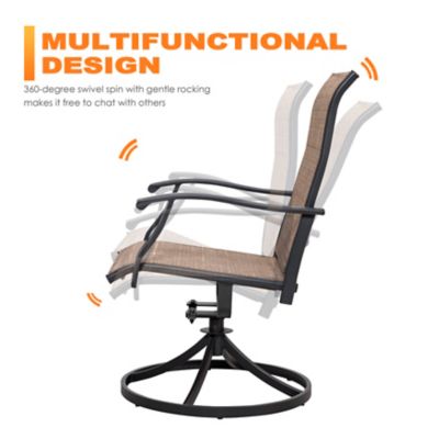 Image showing  7 pc. Iron Swivel and Dining Chair Set, SID014-01