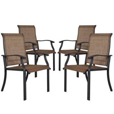 Image showing 7 th Nuu Garden 7 pc. Iron Swivel and Dining Chair Set, SID018-01