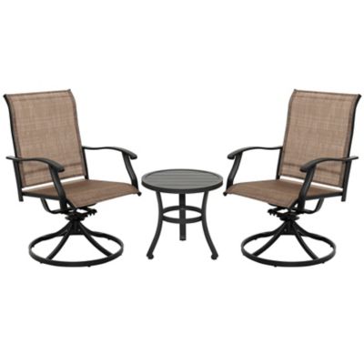 Image showing  Outdoor 3 pc. Bistro Set, Textilene, Powder-Coated Iron Frame