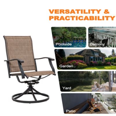 Image showing  Outdoor 3 pc. Bistro Set, Textilene, Powder-Coated Iron Frame