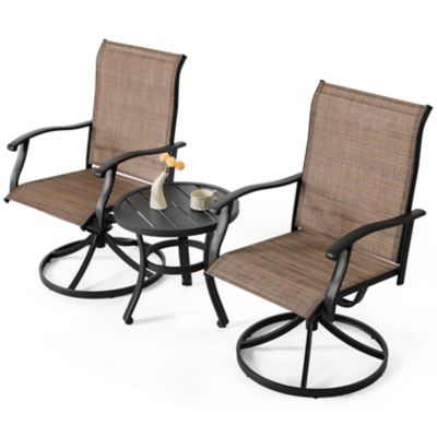 Image showing  Outdoor 3 pc. Bistro Set, Textilene, Powder-Coated Iron Frame