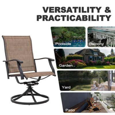 Image showing 5 th Nuu Garden Outdoor 3 pc. Bistro Set, Textilene, Powder-Coated Iron Frame