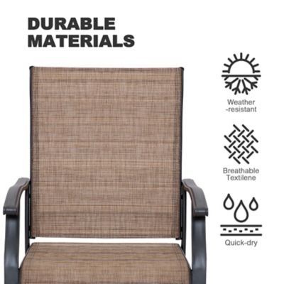 Image showing 6 th Nuu Garden Outdoor 3 pc. Bistro Set, Textilene, Powder-Coated Iron Frame