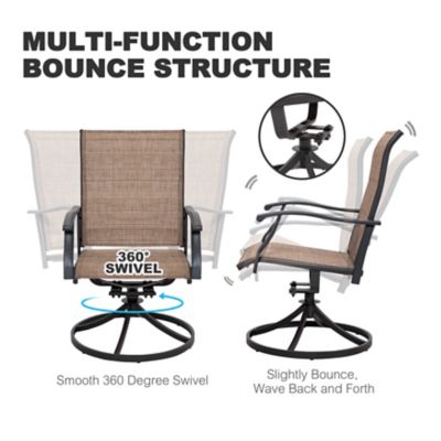Image showing 7 th Nuu Garden Outdoor 3 pc. Bistro Set, Textilene, Powder-Coated Iron Frame