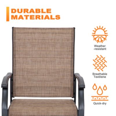 Image showing  Outdoor 5-Piece Dining Set, Textilene, Powder-coated Iron Frame