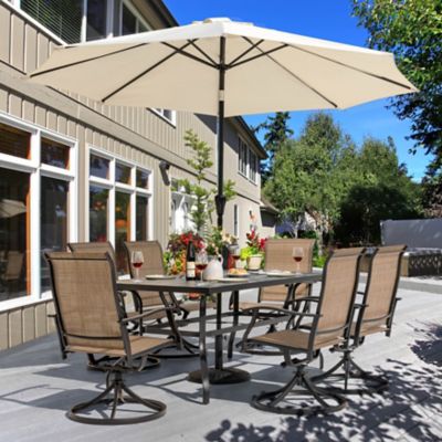 Image showing  7 pc. Iron Swivel Chair Set