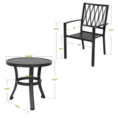 Image showing 5 th Nuu Garden 3 pc. Iron Patio Bistro Set