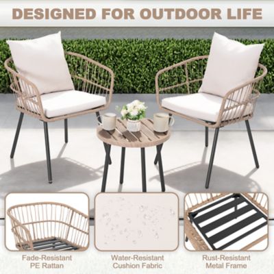 Image showing  3 pc. Wicker Bistro Set