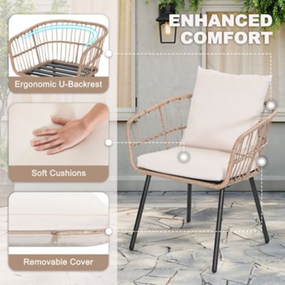 Image showing 5 th Nuu Garden 3 pc. Wicker Bistro Set