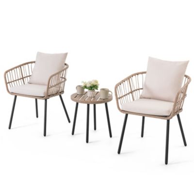Image showing 8 th Nuu Garden 3 pc. Wicker Bistro Set