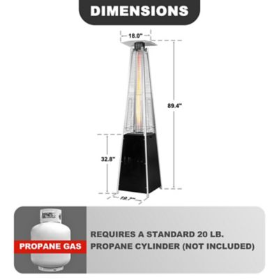 Image showing 6 th Nuu Garden Pyramid Gas Patio Heater, 48,000 BTU