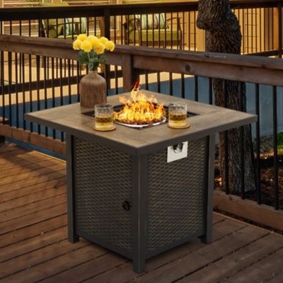 Nuu Garden 28 in. Outdoor Propane Gas Fire Pit Table, 50,000 BTU