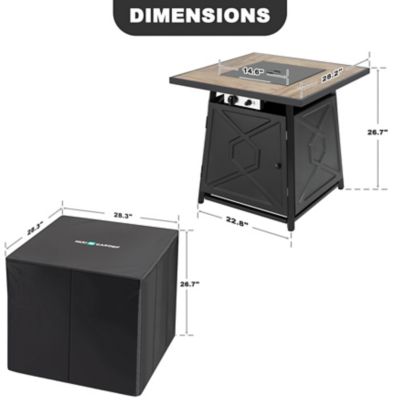 Image showing 5 th Nuu Garden 28 in. Outdoor Gas Fire Pit, Black