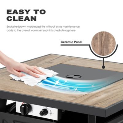 Image showing 8 th Nuu Garden 28 in. Outdoor Gas Fire Pit, Black