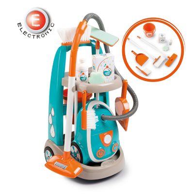 Smoby Toys Kids Cleaning Trolley Pretend Play Toy, Ages 3+