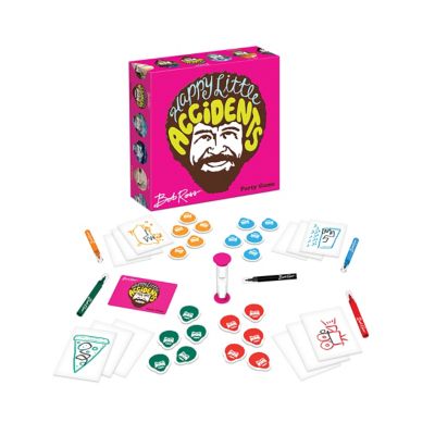 Image showing  Bob Ross: Happy Little Accidents Party Game, 3-6 Players, For Ages 10+