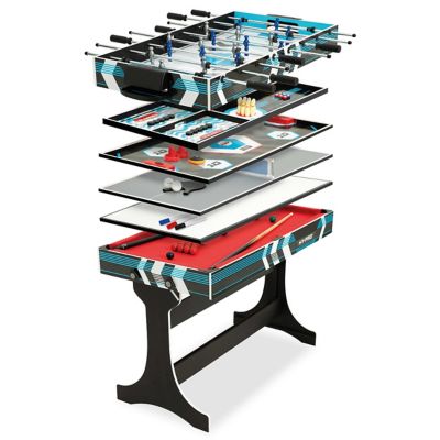 HY-PRO Metron 12-Games-in-1 Table Top Game, Pool, Foosball, Table Tennis, Shuffleboard, Bowling and More