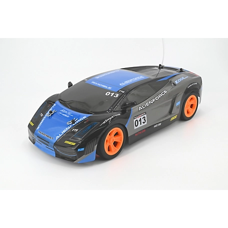 Rev-Volt Alienforce 27 MHz Radio-Control Racing Toy Car, Blue, High Speed, Stunts and High Voltage Performance