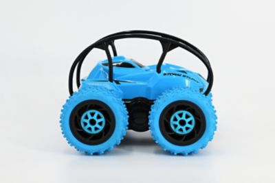 Rev-Volt 4-Wheel Stunt Radio-Control Toy Vehicle with 360 Spin, Blue, High Speed, Stunts and High Voltage Performance