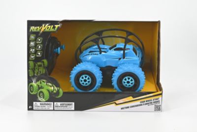 Image showing 6 th Rev-Volt 4-Wheel Stunt Radio-Control Toy Vehicle with 360 Spin, Blue, High Speed, Stunts and High Voltage Performance
