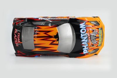 Image showing  Phantom 27 MHz Radio-Control Toy Racing Car, Orange, High Speed, Stunts and High Voltage Performance