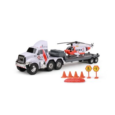 Image showing  Mighty Fleet Titans Flatbed Truck with Helicopter