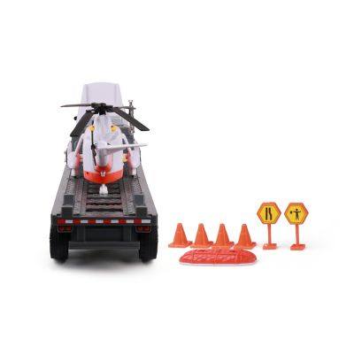 Image showing 5 th Funrise Mighty Fleet Titans Flatbed Truck with Helicopter