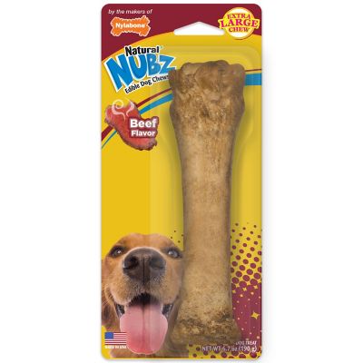 NUBZ All-Natural Long-Lasting Edible Beef Flavor Dog Chew Treat