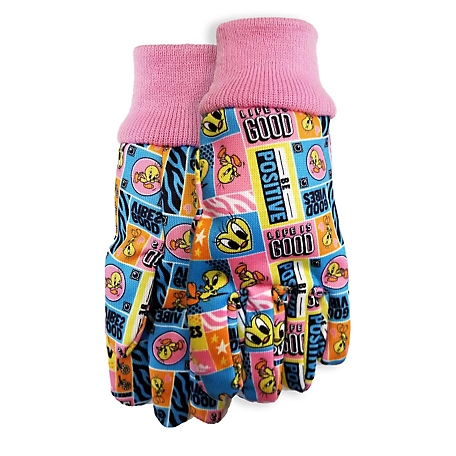 Midwest Gloves Tweety Tricot Lined Jersey Gloves, 1 Pair