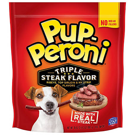 Pup-Peroni Triple Steak Beef Flavor Dog Treats, 35 oz.