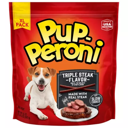 Pup-Peroni Triple Steak Flavored Dog Treats 35 oz Bag Dog Soft & Chewy Treats