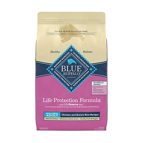Blue Buffalo Life Protection Small Breed Formula, Natural Chicken & Brown Rice Flavor, Adult Dry Dog Food, 15 lb. Bag
