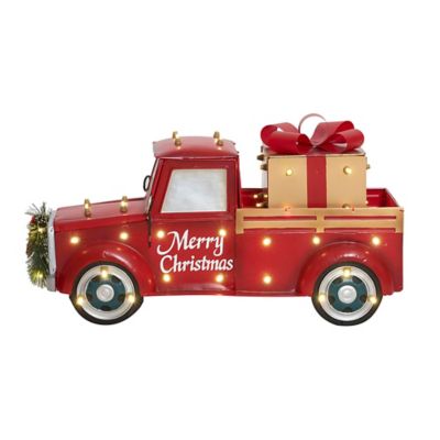 EverStar 28 in. LED Truck with Gift Box Sculpture